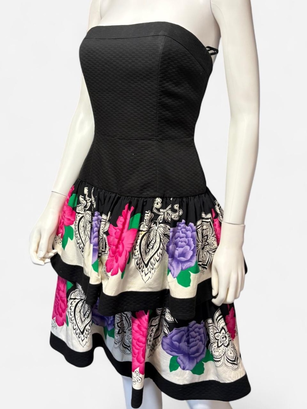 1980s Lillie Rubin Ruffle Dress - 4